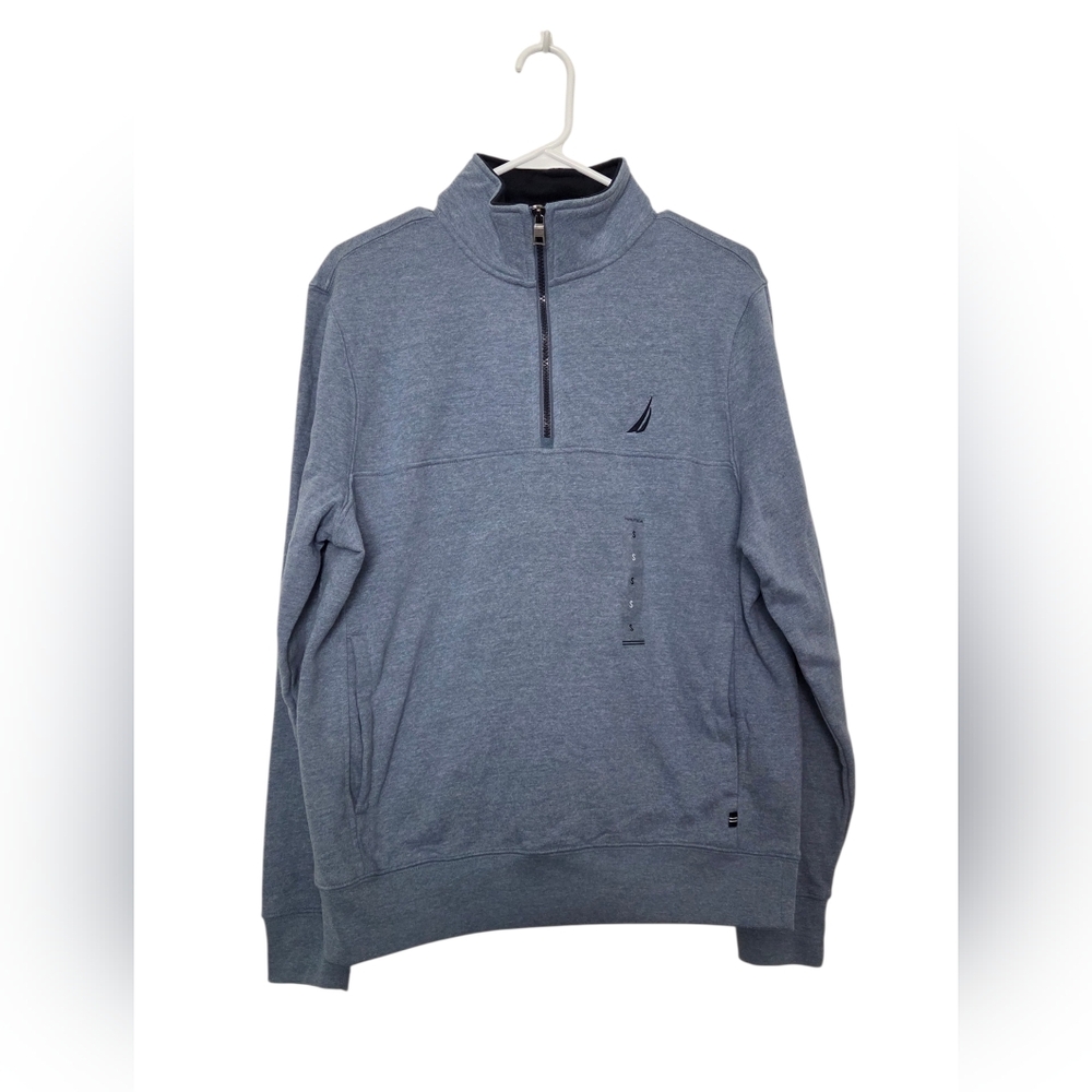 Nautica Men's Solid Quarter Zip Fleece Pullover  Sz Small